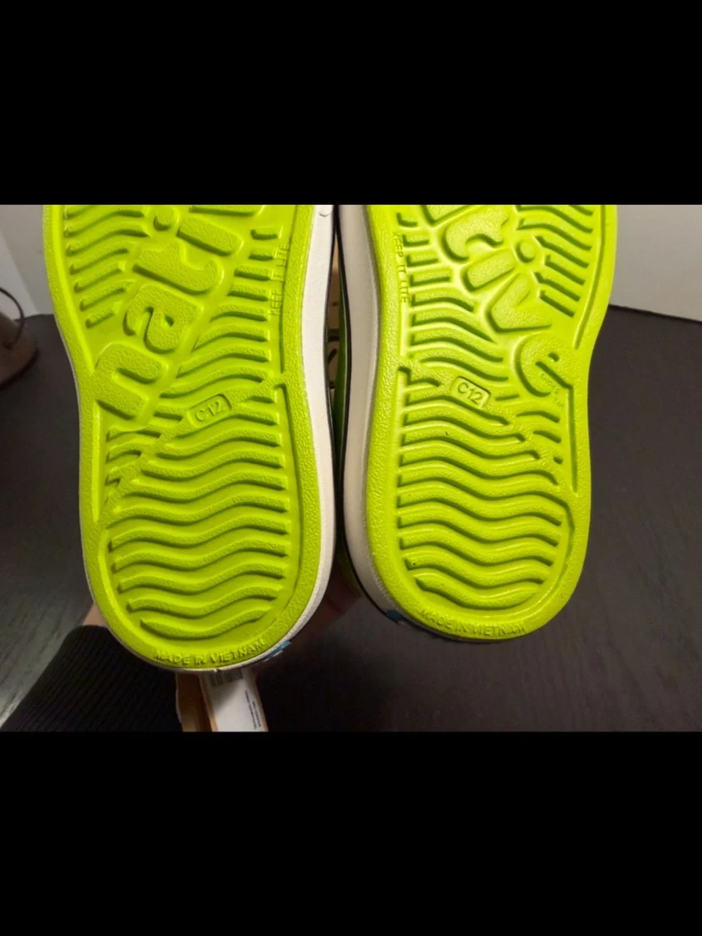 Native Miles Slip On Shoes Chartreuse/Shell White Little Kids/Toddler C12